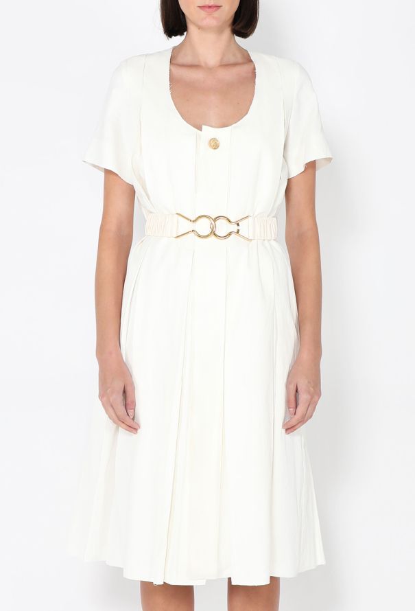 Bottega Veneta Belted Linen Dress, Pre-Fall 2019 - 4
