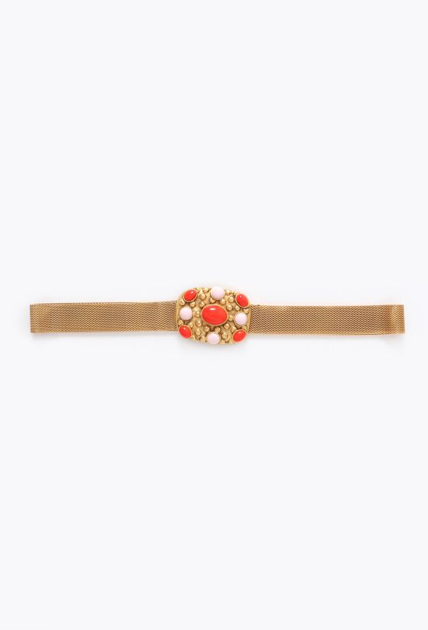 Chanel RARE 1997 Gripoix Cabochon Mesh Belt - 2