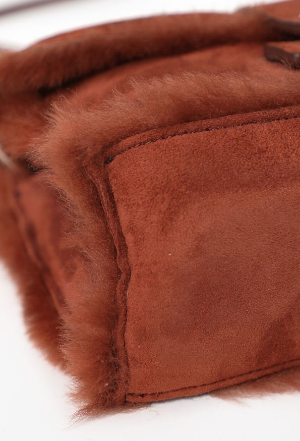 Loro Piana Suede & Shearling-Trim Pouch - 7