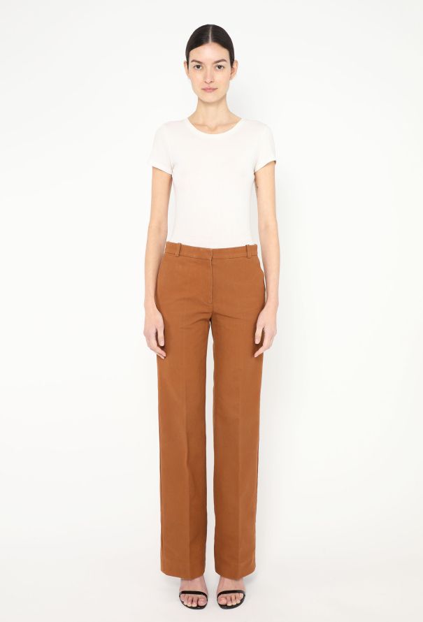 Céline Classic Flared Cotton Trousers - 2