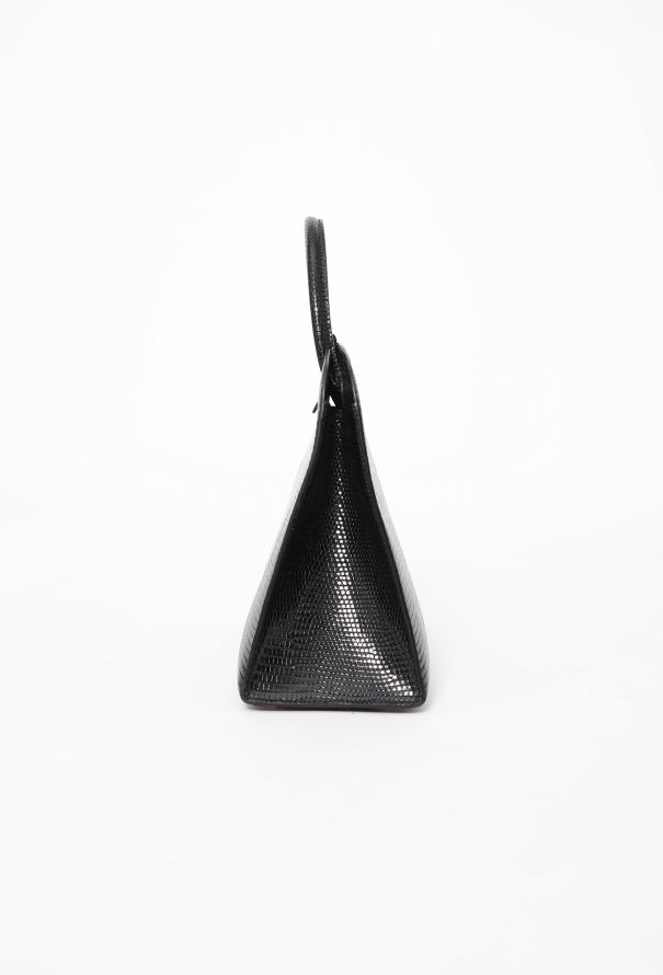 Hermès Black Varanus Niloticus Lizard Dalvi 30 - 4