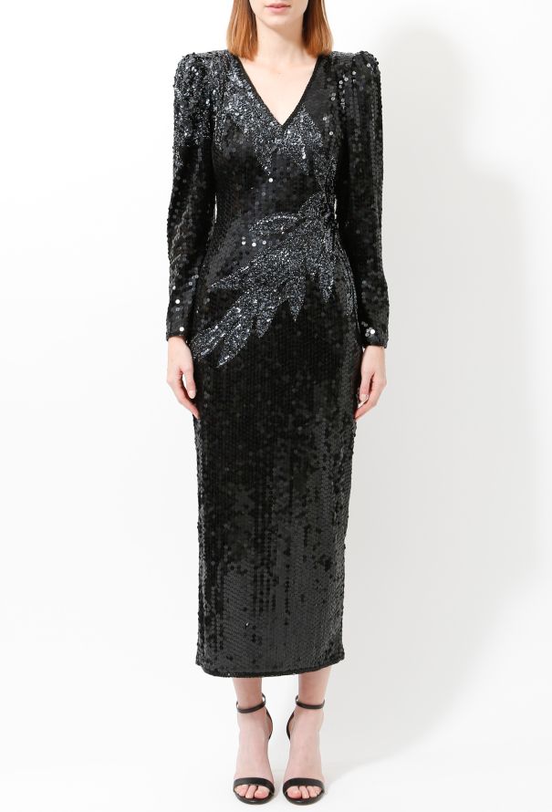 Exquisite Vintage Sequin Embroidered Gown - 2