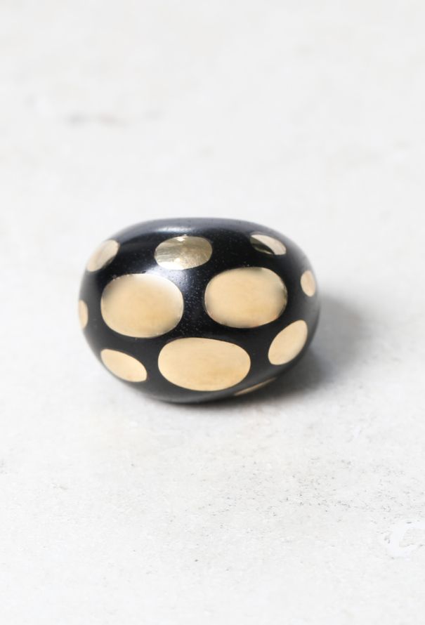 Modern Fine Jewelry Benedikt Von Lepel 18k Gold & Ebony Tondo Ring - 1
