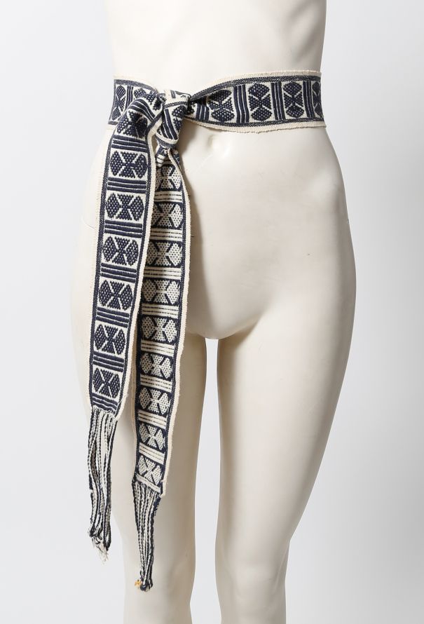 Woven Graphic Print Belt - 2