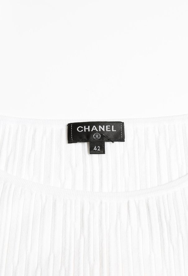 Chanel Ribbed Lavallière Top - 4