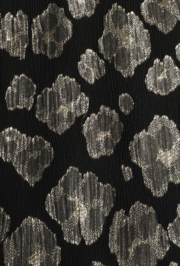 Saint Laurent 2015 Lamé Chiffon Dress - 6