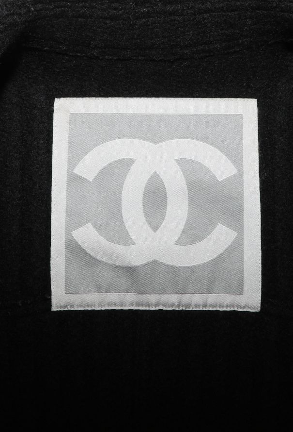 Chanel Bicolor 'CC' Tweed Peacoat - 7