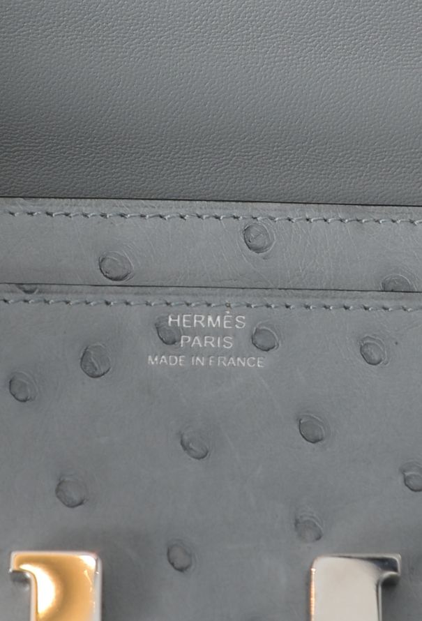 Hermès Bleu Glacier Ostrich Constance To Go - 12