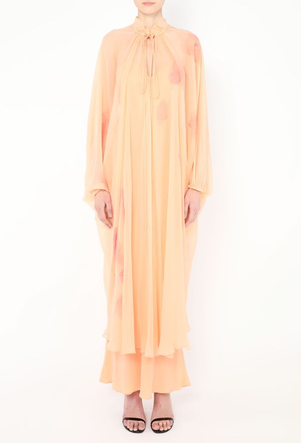 Halston ULTRA RARE Early '70s Chiffon Kaftan - 4