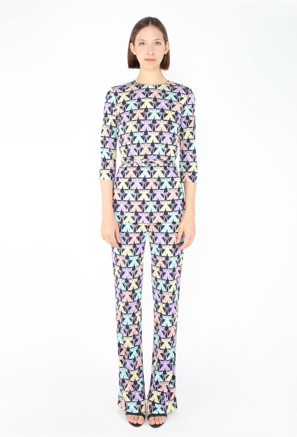 Miu Miu 2017 Belted Cat Print Ensemble - 4