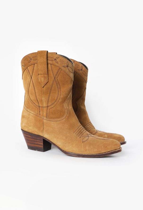 Céline 2021 Santiag Suede Cowboy Boots - 2