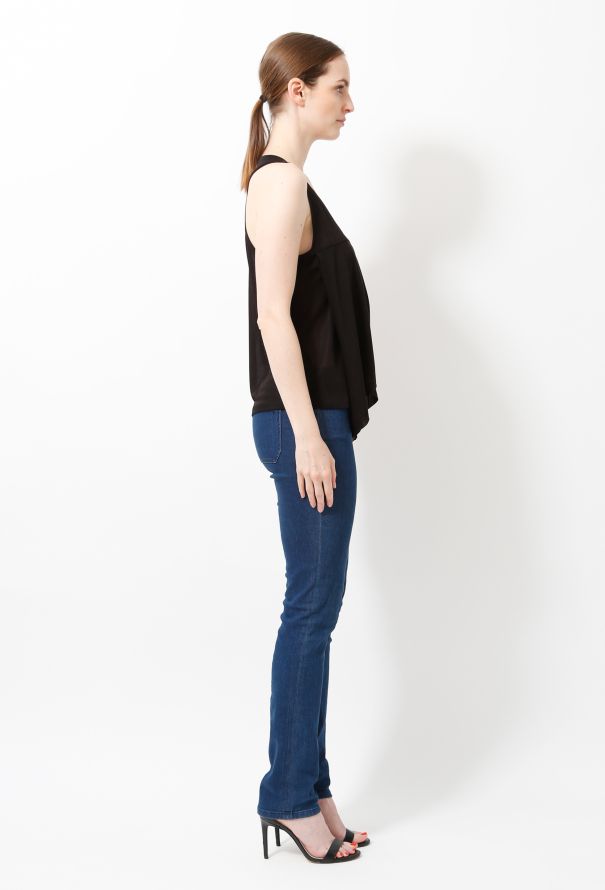 Balenciaga 2003 Draped Black Tank - 3