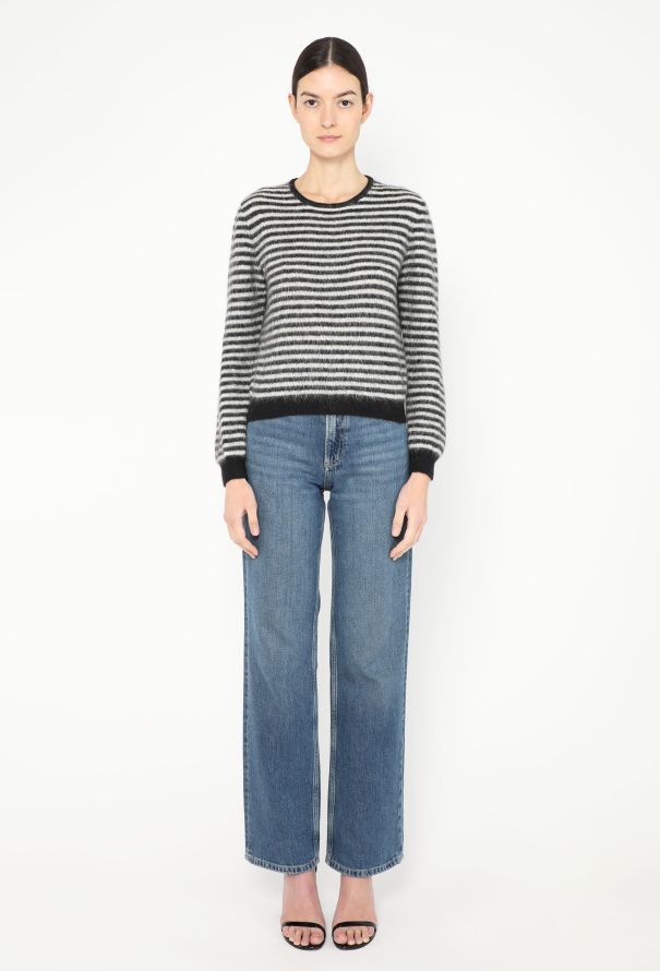 Saint Laurent 2015 Striped Mohair Sweater - 3