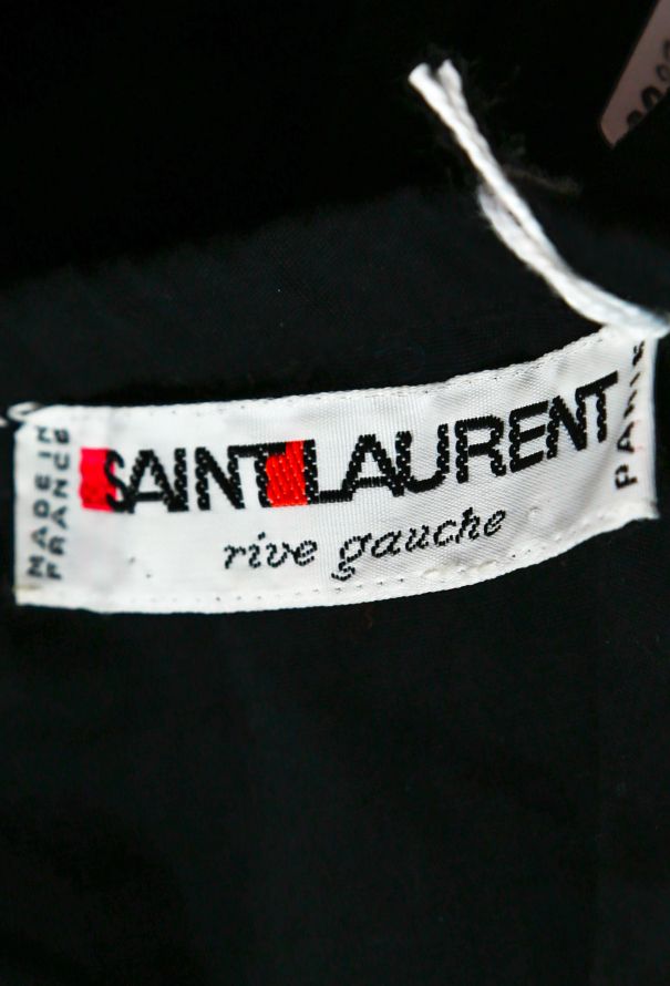 Saint Laurent Vintage Off-Shoulder Ruffled Peasant Dress - 6