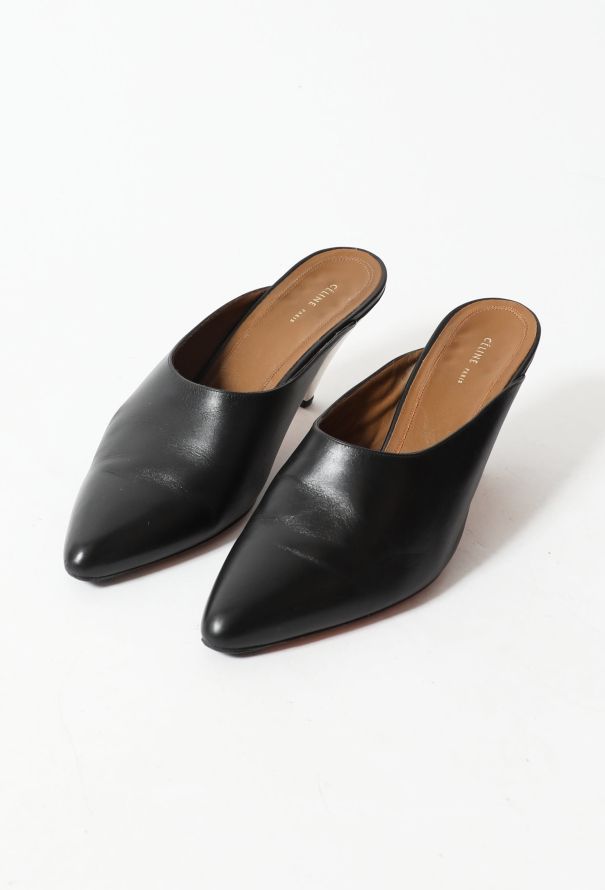 Céline S/S 2017 Metallic Leather Mules - 3