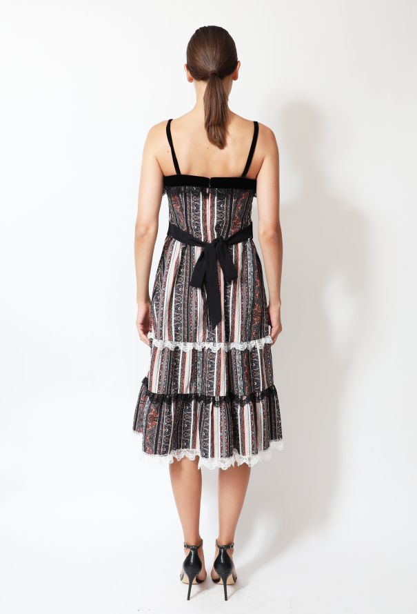 Rodarte Paisley Velvet Trim Dress - 3