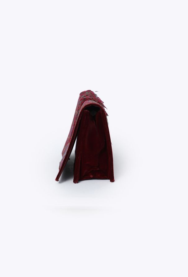 Saint Laurent Rare 1976 ‘Ballets Russes’ Silk Velour Clutch - 3