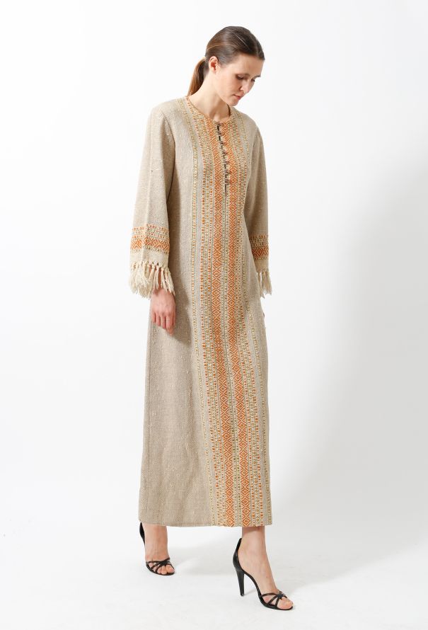World Treasures 1960s Handwoven Kaftan - 2