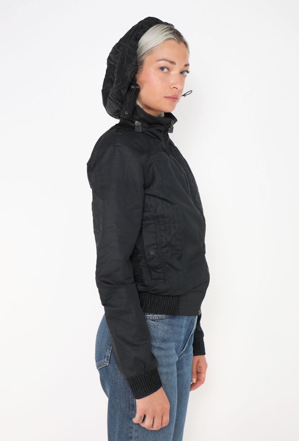 Chanel Embossed Nylon Bomber Jacket - 4