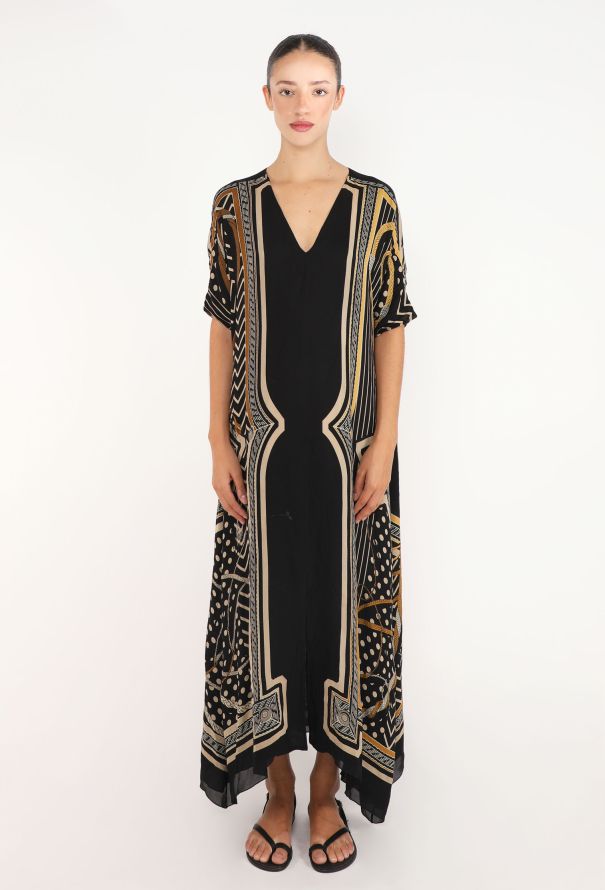 Hermès Silk Printed Maxi Kaftan, 2023 - 1