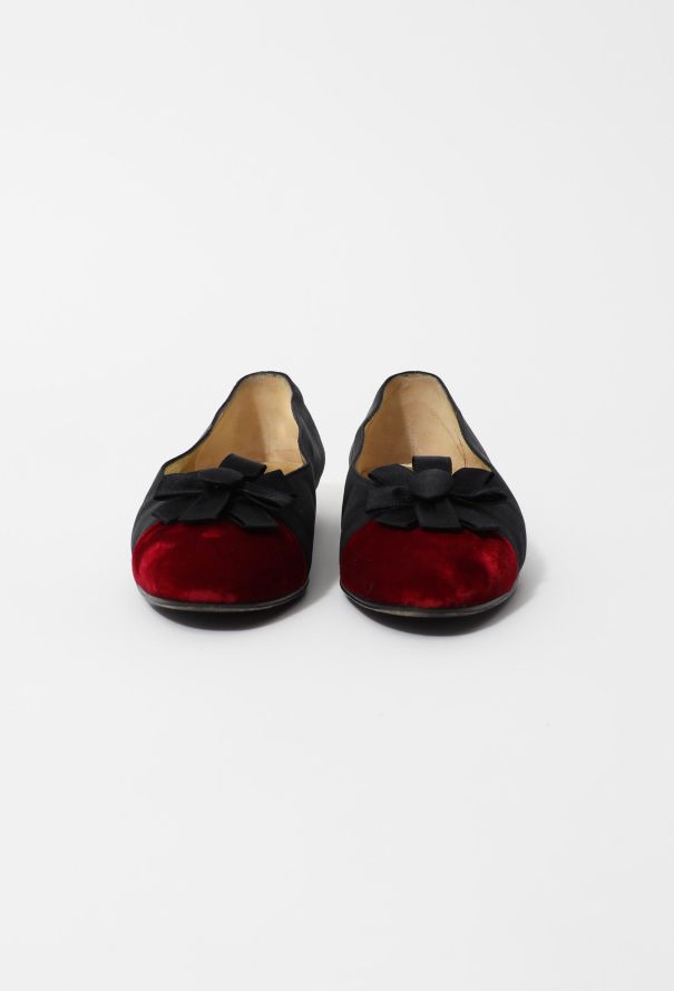 Chanel Two Tone Velvet Ballerinas - 3