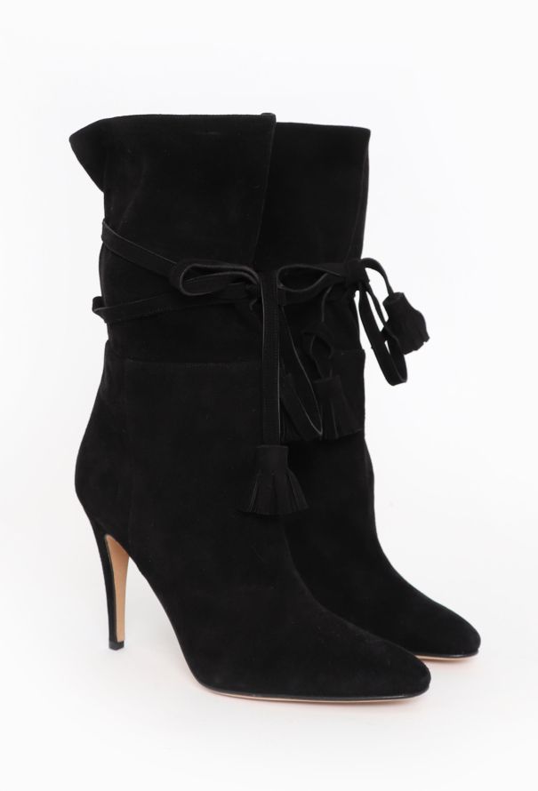 Manolo Blahnik Cavamod Suede Tassel Boots - 2