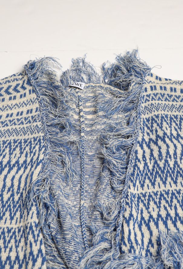 Loewe S/S 2015 Fringed Crochet Poncho - 8