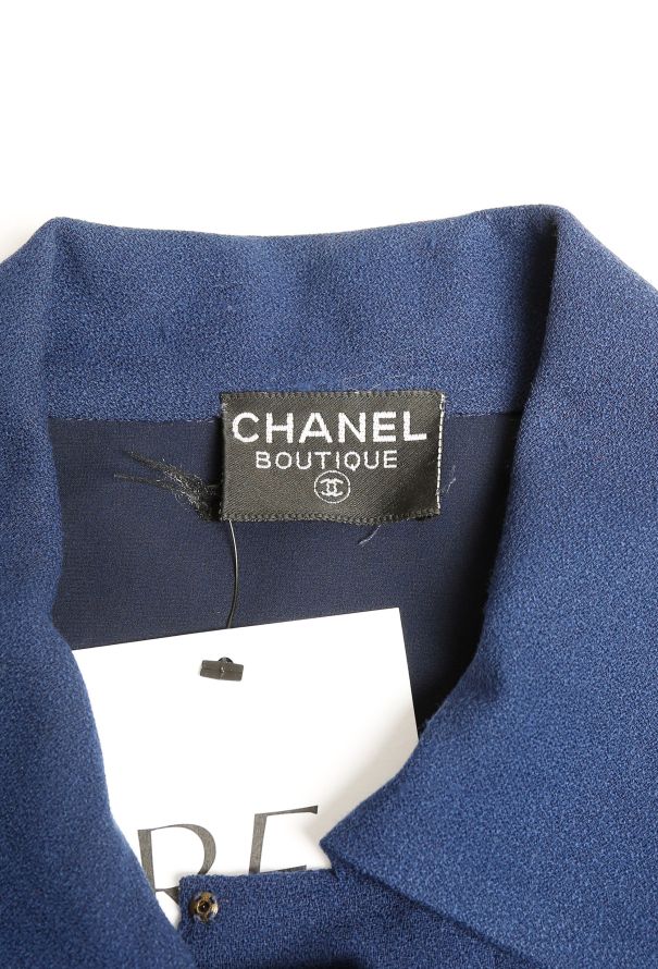 Chanel Vintage Pleated Shirt Dress - 4
