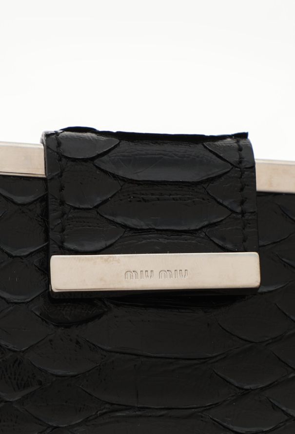 Miu Miu Black Python Long Wallet - 12