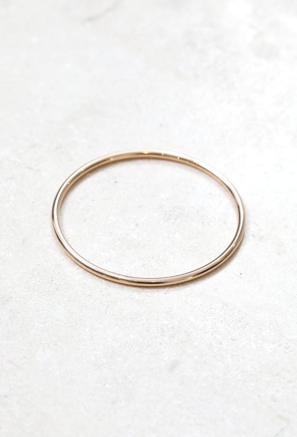 Vintage Fine Jewelry 18k Yellow Gold Bangle Bracelet – 1950s–1960s - 1
