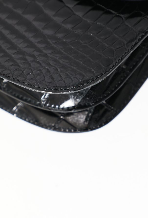 Crocodile Crossbody Clasp Bag - 8