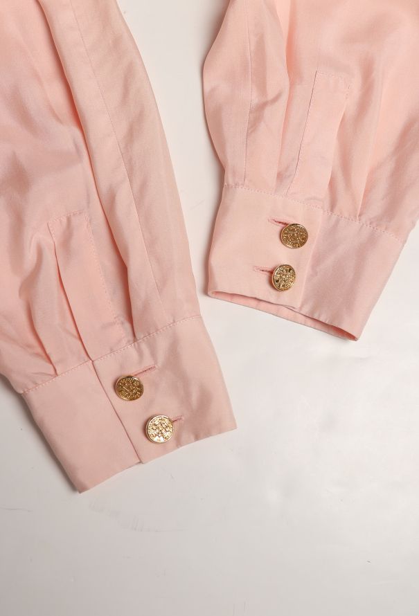 Chanel Late '80s Double-Breasted Silk Blouse - 7