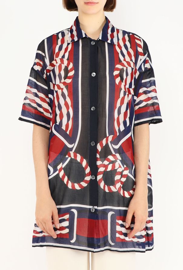 Hermès Voile Canoe Pareo Graphic Tunic, 2023 - 3