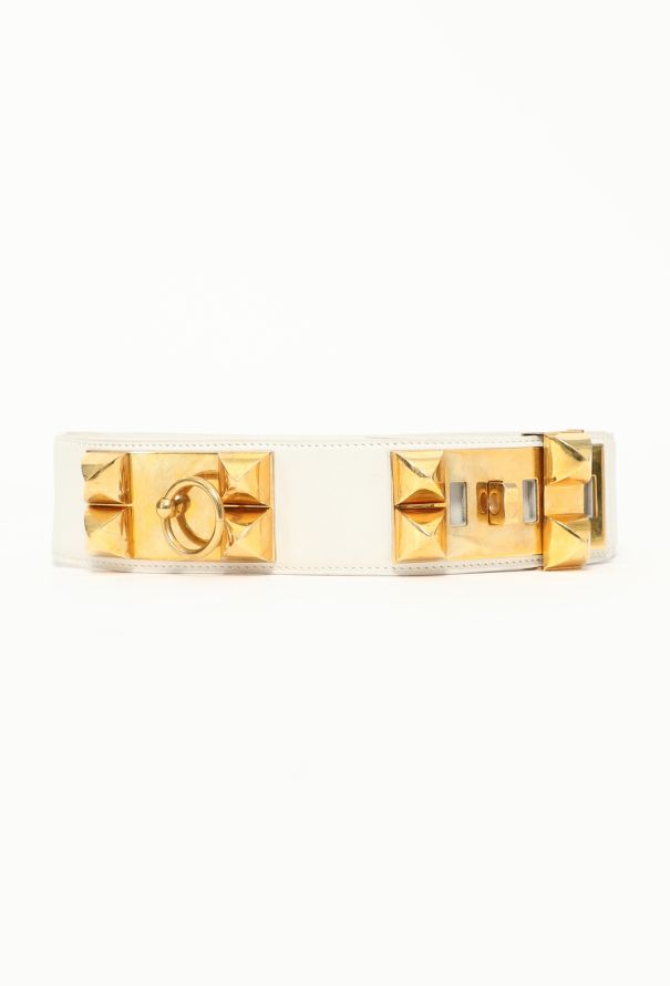 Hermès 1987 'Collier de Chien' Gulliver Leather Belt - 1