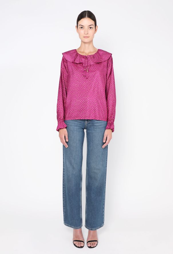 Saint Laurent 1981 Polka Dot Tassel Blouse - 4