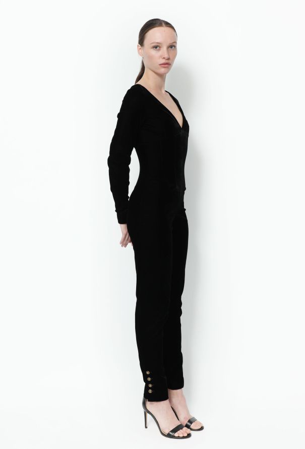 Chanel COLLECTOR F/W 1994 Velvet Jumpsuit - 3