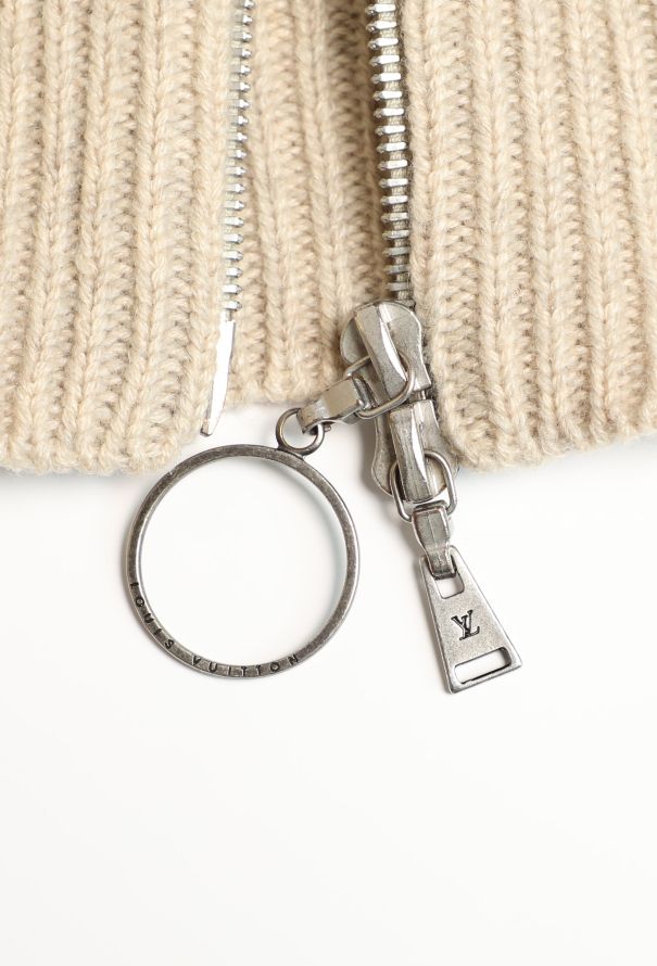 Louis Vuitton Cashmere Zip Sweater Beige - 7