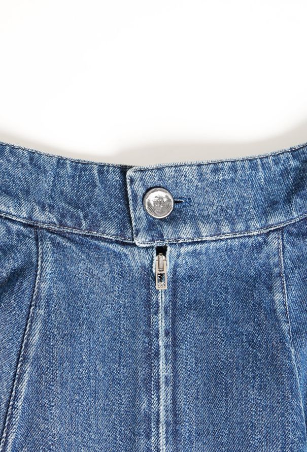 Chanel 2020 Denim 'CC' Skater Skirt - 5