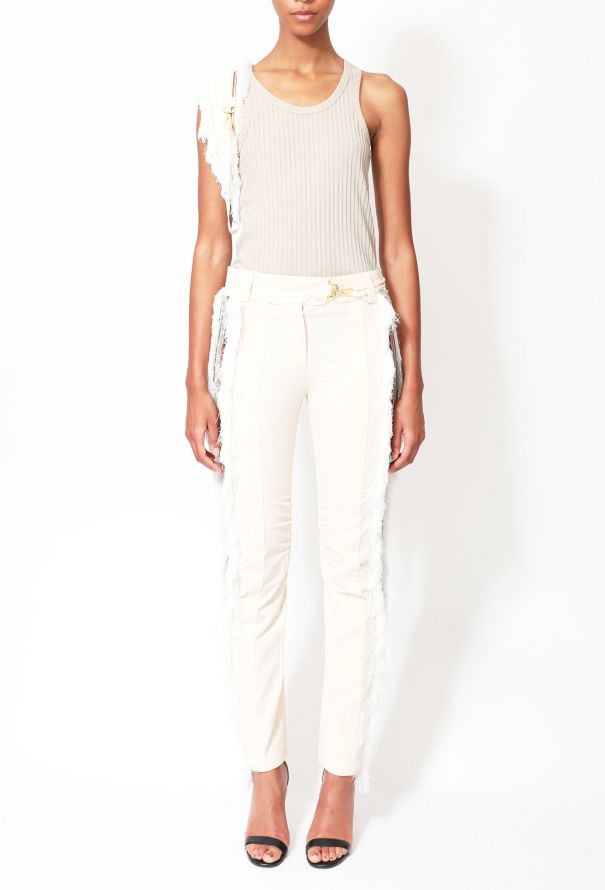 Paco Rabanne S/S 2016 Striped Fringe Trim Ensemble - 1