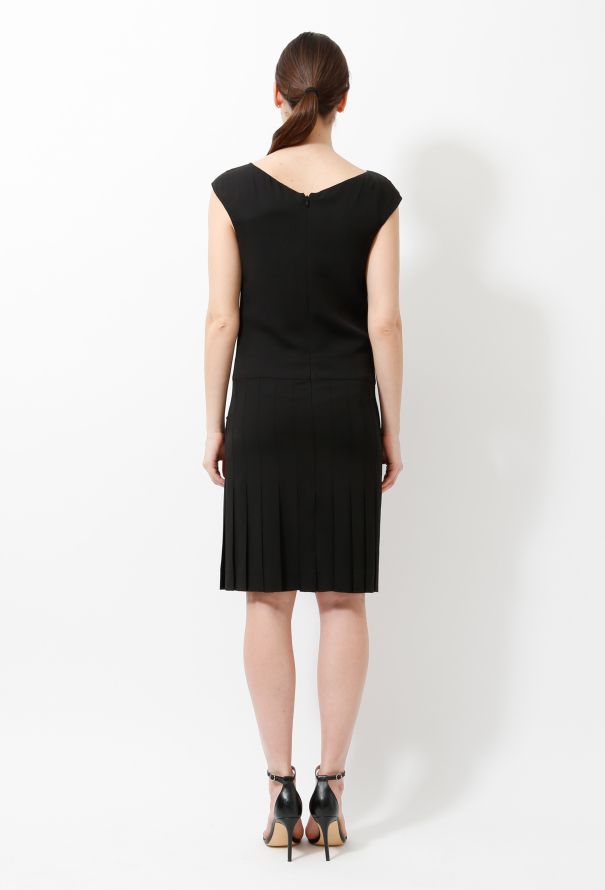Chanel Silk Pleated Shift Dress - 5