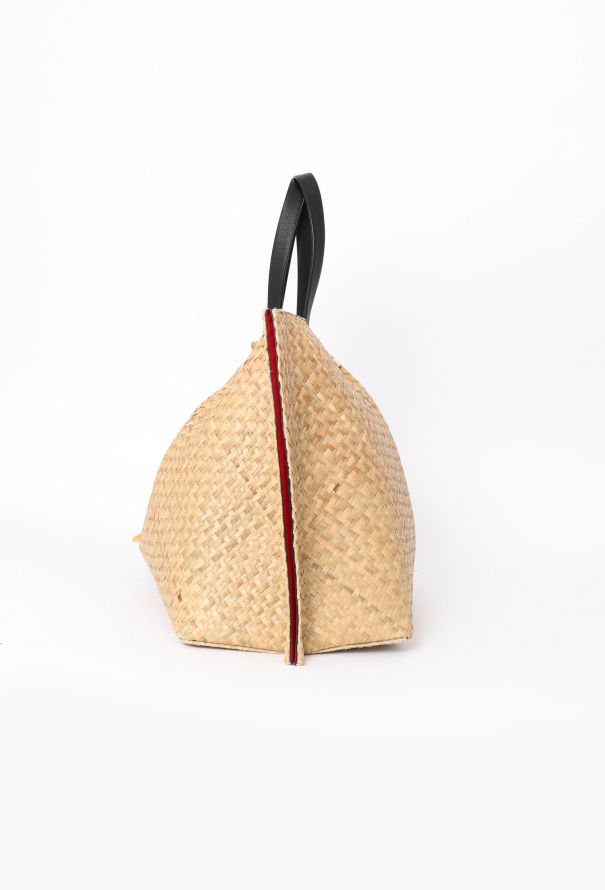 Valentino Raffia Vlogo Escape Tote Bag - 4