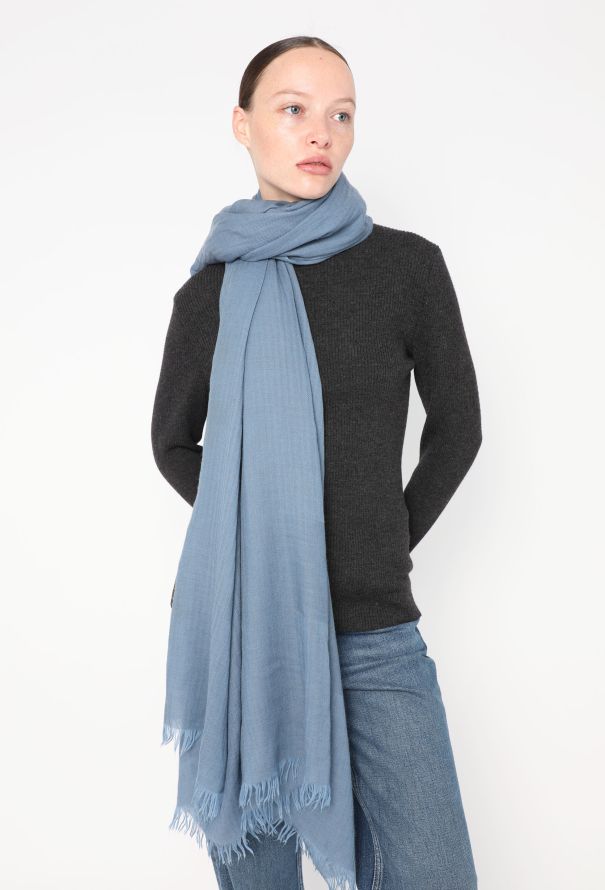 Hermès Herringbone Cashmere Shawl - 4