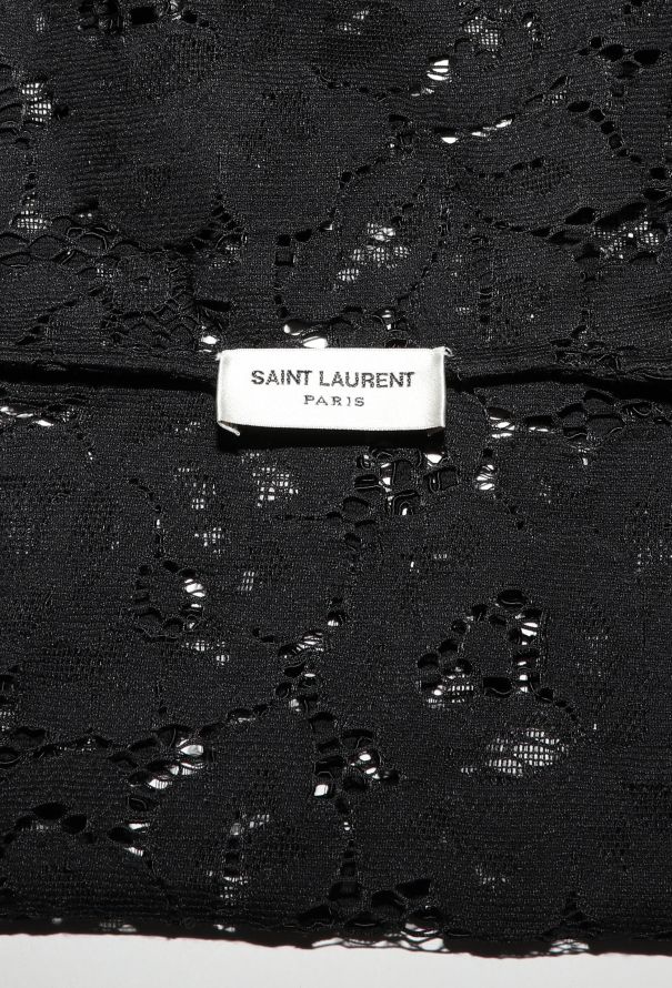 Saint Laurent Guipure Embroidered Lace Top - 4