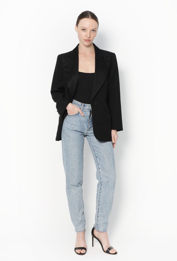Saint Laurent Vintage Notched Smoking Blazer - 4