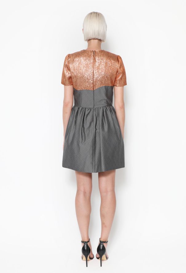 Rodarte Lamé Split Crêpe Dress - 3