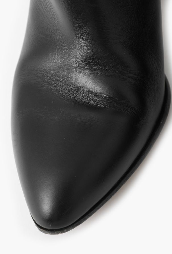 Chanel Classic Leather 'CC' Ankle Boots - 6