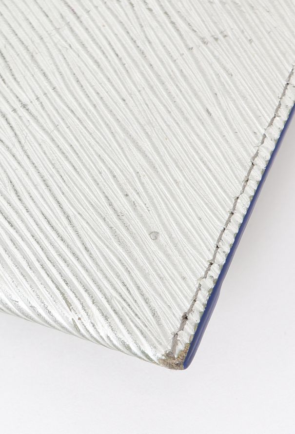 Louis Vuitton Silver Epi Envelope Pouch with Blue Trim - 7