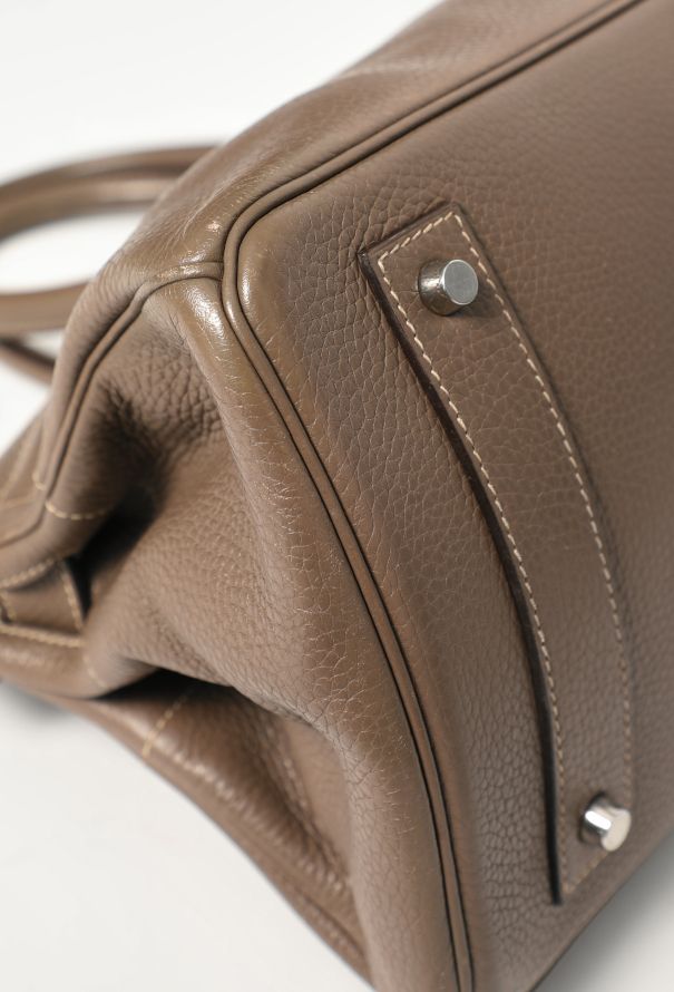 Hermès RARE JPG Étoupe Clémence Shoulder Birkin 42 - 8