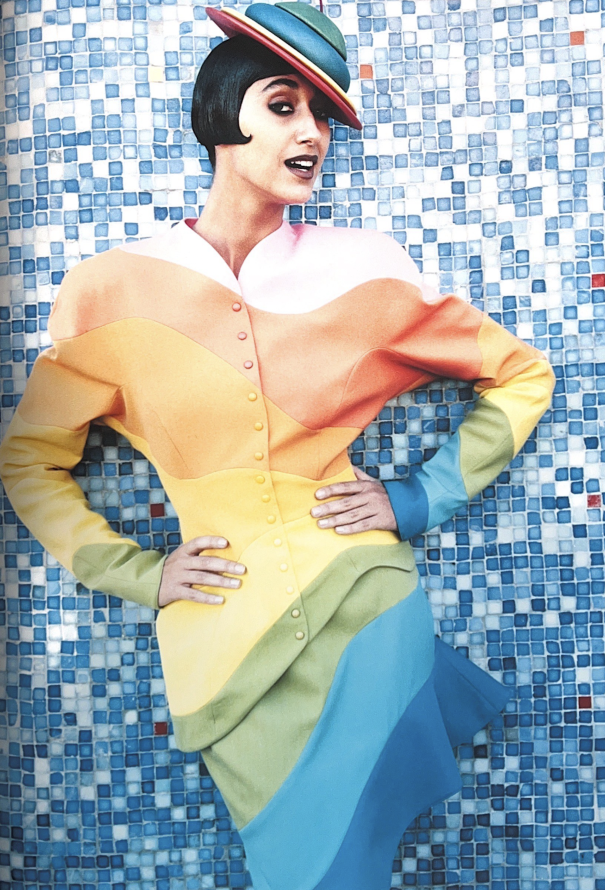 Thierry Mugler Rainbow Hourglass Ensemble, S/S 1990 - 10