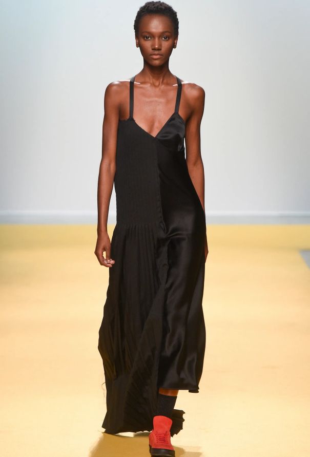 OFF-White F/W 2016 Asymmetrical Satin Dress - 2